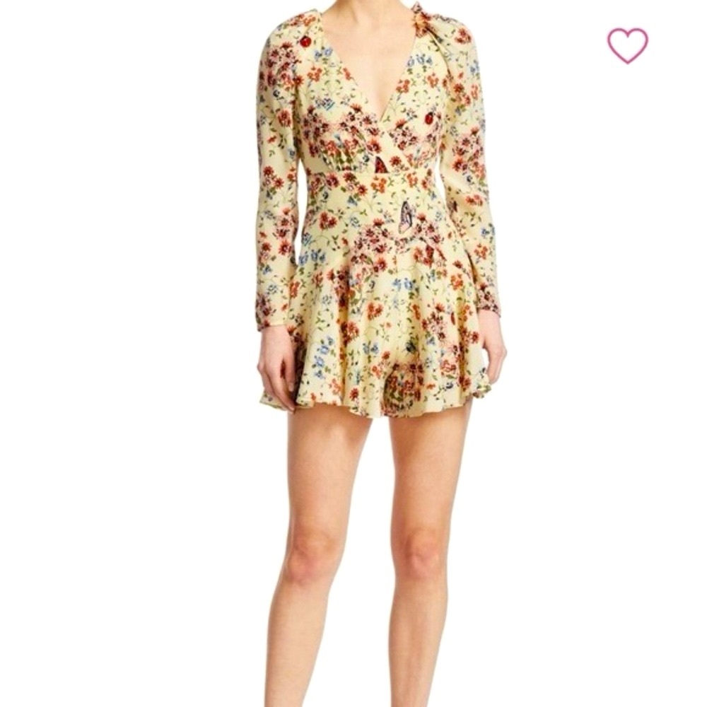 Maje Inora Floral Silk Romper 38